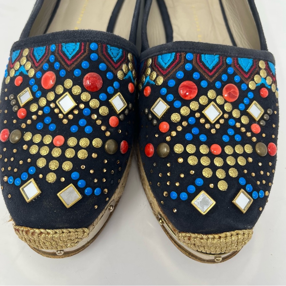 Giuseppe Zanotti Suede embellished Espandrille EU 38 - Picture 4 of 14